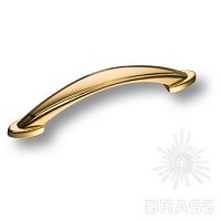 Мебельная ручка BRASS 15.272 современная классика 96 мм 19 (глянцевое золото 24K)