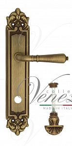 Дверная ручка на планке Venezia Vignole WC-4 сантехническая PL96 (мат. бронза); ?>
