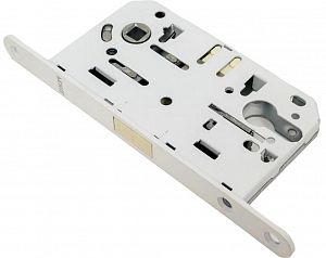 Врезной замок RENZ LBM 5085 PL магнитный под цилиндр White (белый); ?>