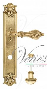 Дверная ручка на планке Venezia Florence WC сантехническая PL97 (полир. латунь); ?>