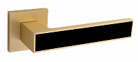Дверная ручка TIXX 237-03 slim Кария SSG/B (золото матовое сатинированное/черный)