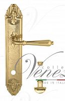 Дверная ручка на планке Venezia Classic WC сантехническая PL90 (полир. латунь)