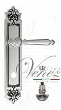 Дверная ручка на планке Venezia Pellestrina WC-4 сантехническая PL96 (натур. серебро + чернение)