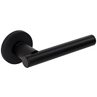 Дверная ручка Extreza Hi-Tech Slim PIVOT 132 R16 круглое основание F22 (матовый черный)