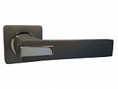 Дверная ручка RENZ DH 301-02 Катания MBN/CP (матовый черный никель/хром)