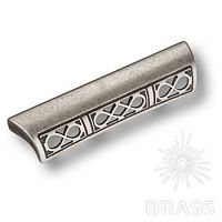 Мебельная ручка BRASS 15.176 современная классика 96 мм 16 (старое серебро)