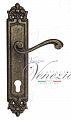 Дверная ручка на планке Venezia Vivaldi CYL под цилиндр PL96 (ант. бронза)