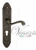 Дверная ручка на планке Venezia Vivaldi CYL под цилиндр PL90 (ант. серебро)