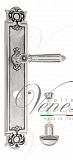 Дверная ручка на планке Venezia Castello WC сантехническая PL97 (натур. серебро + чернение)