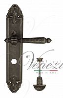 Дверная ручка на планке Venezia Pellestrina WC сантехническая PL90 (ант. серебро)