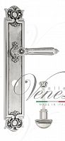 Дверная ручка на планке Venezia Castello WC сантехническая PL97 (натур. серебро + чернение)