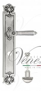 Дверная ручка на планке Venezia Castello WC сантехническая PL97 (натур. серебро + чернение); ?>