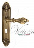 Дверная ручка на планке Venezia Florence CYL под цилиндр PL90 (мат. бронза)