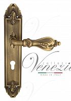 Дверная ручка на планке Venezia Florence CYL под цилиндр PL90 (мат. бронза)