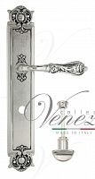 Дверная ручка на планке Venezia Monte Cristo WC сантехническая PL97 (натур. серебро + чернение)