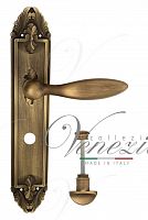 Дверная ручка на планке Venezia Maggiore WC сантехническая PL90 (мат. бронза)