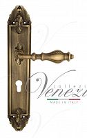 Дверная ручка на планке Venezia Gifestion CYL под цилиндр PL90 (мат. бронза)