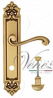 Дверная ручка на планке Venezia Vivaldi WC сантехническая PL96 (франц. золото)