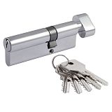 Цилиндровый механизм НОРА-М ЕСО-STD Z 90мм (55/35в) ЛВ ключ/вертушка (хром)