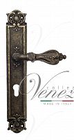 Дверная ручка на планке Venezia Florence CYL под цилиндр PL97 (ант. бронза)