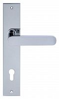 Дверная ручка на планке Extreza Hi-tech JEMMA 116 PL11 CYL под цилиндр (полированный хром) F04