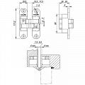 Дверная петля скрытой установки Armadillo мод. Architect 3D-ACH 60 SC (матовый хром) правая до 60кг