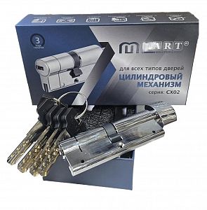 Цилиндровый механизм ML-art 80мм CX-02 (40/40В) ключ/вертушка 5 кл. CP (хром); ?>