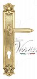 Дверная ручка на планке Venezia Castello CYL под цилиндр PL97 (полир. латунь)