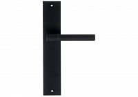 Дверная ручка на планке Extreza Hi-tech NUVO 125 PL11 WC сантехническая (черный матовый) F22