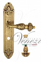 Дверная ручка на планке Venezia Lucrecia WC-4 сантехническая PL90 (франц. золото)