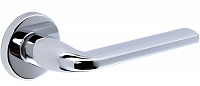 Дверная ручка Extreza Hi-Tech Slim TERNI 320 R12 круглое основание F04 (полированный хром)