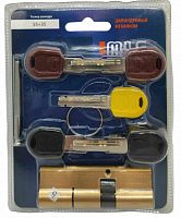 Цилиндровый механизм Master Lock 2-1-5 с перекодировкой 90мм (55х35) ключ/ключ (золото)