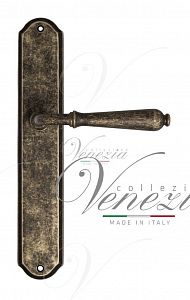Дверная ручка на планке Venezia Classic PASS проходная PL02 (ант. бронза); ?>