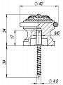 Упор дверной Fuaro DS SM01 GOLD-24 (золото 24К)