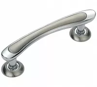 Дверная ручка скоба MSM B418 SN/CP (матовый никель/хром) 1 шт.