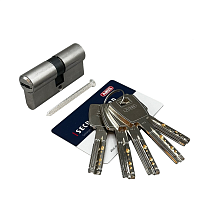 Цилиндровый механизм ABUS X6R410 60мм ключ/ключ NI (матовый никель)