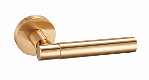 Дверная ручка Fantom на круглой розетке Аделина FM 111-30 22K SATIN (золото матовое); ?>