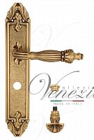 Дверная ручка на планке Venezia Olimpo WC-4 сантехническая PL90 (франц. золото)