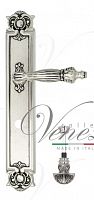 Дверная ручка на планке Venezia Olimpo WC-4 сантехническая PL97 (натур. серебро + чернение)