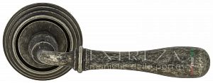 Дверная ручка Extreza CARRERA (Каррера) 321 на розетке R05 античное серебро F45; ?>