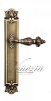 Дверная ручка на планке Venezia Lucrecia PASS проходная PL97 (мат. бронза)
