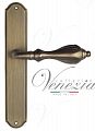 Дверная ручка на планке Venezia Anafesto PASS проходная PL02 (матовая бронза)