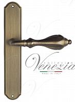 Дверная ручка на планке Venezia Anafesto PASS проходная PL02 (матовая бронза)
