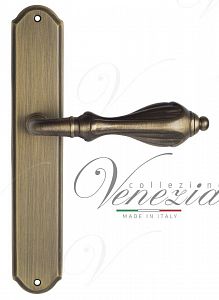 Дверная ручка на планке Venezia Anafesto PASS проходная PL02 (матовая бронза); ?>