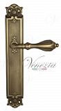 Дверная ручка на планке Venezia Anafesto PASS проходная PL97 (матовая бронза)
