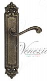 Дверная ручка на планке Venezia Vivaldi PASS проходная PL96 (ант. бронза)