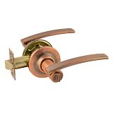 Дверная ручка-защелка Нора-М ТТ14 03 фиксатор (старая медь)