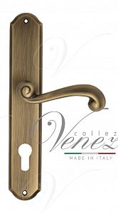 Дверная ручка на планке Venezia Carnevale CYL под цилиндр PL02 (матовая бронза); ?>