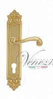 Дверная ручка на планке Venezia Carnevale CYL под цилиндр PL96 (полир. латунь)