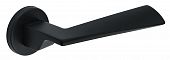 Дверная ручка Extreza Hi-Tech Slim DIA 118 R12 круглое основание 7 мм. F22 (черный матовый)